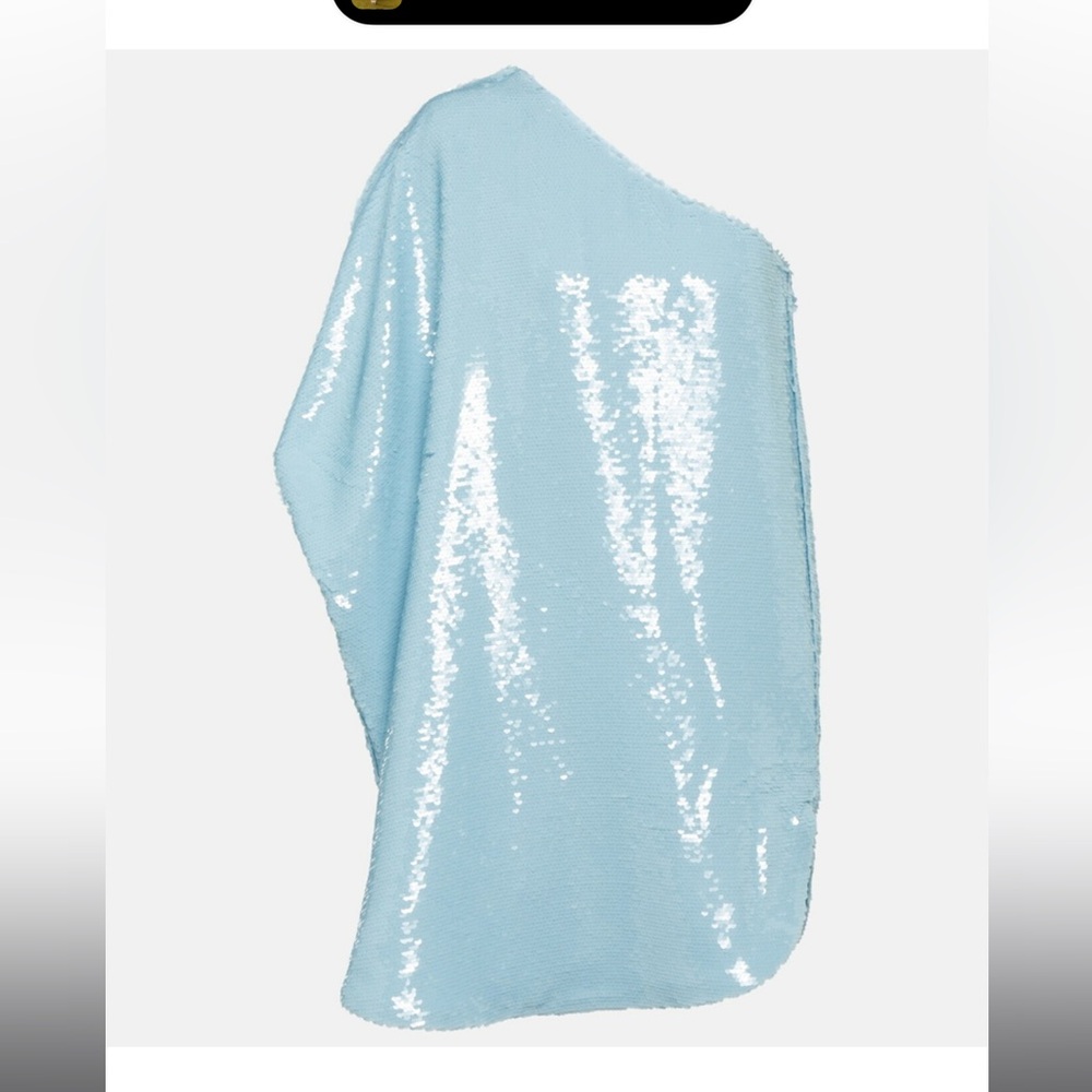 The Frankie Shop Light Blue Sequin Draped Dress